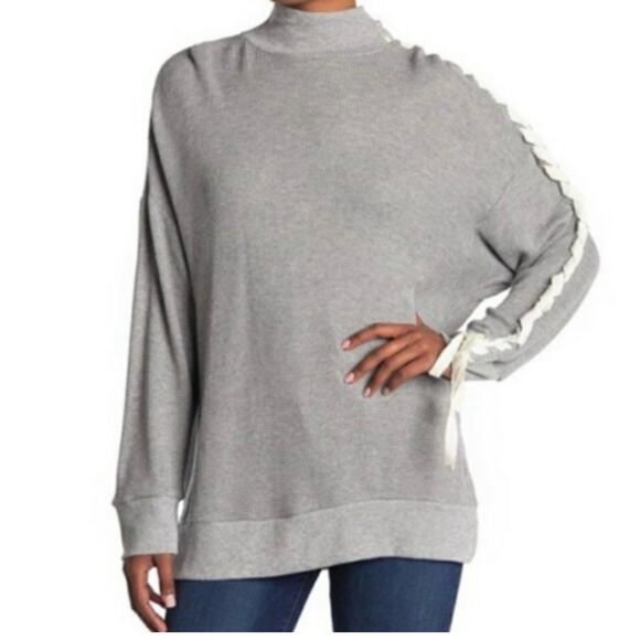 Free People movement grey waffle knit turtle neck - Picture 9 of 9